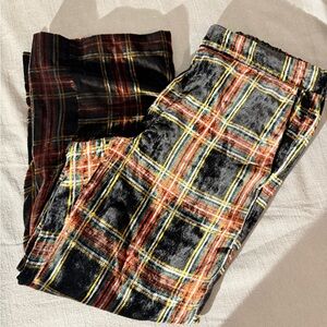 Plaid Men's Pants - Black, Red, Yellow